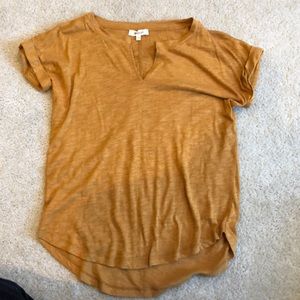 Madewell mustard perfect tee!